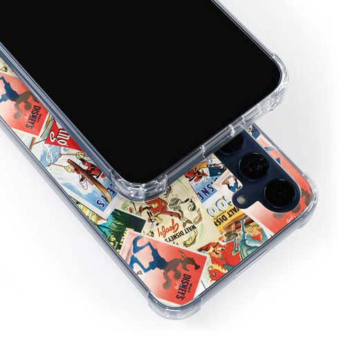 Disney Friends Retro Goofy Stamps Art Galaxy A55 5G Clear Case