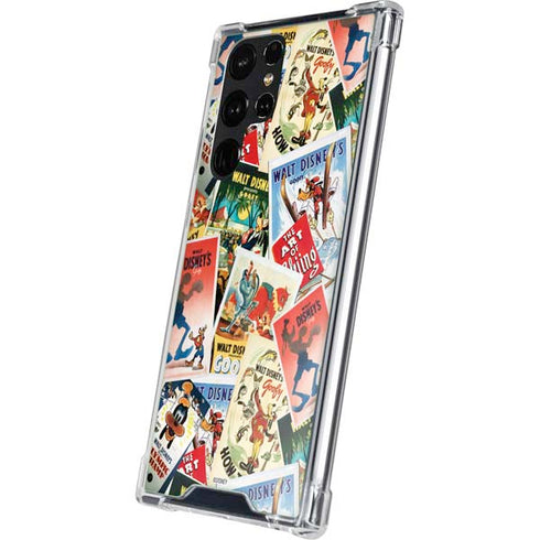 Disney Friends Retro Goofy Stamps Art Galaxy S23 Ultra Clear Case