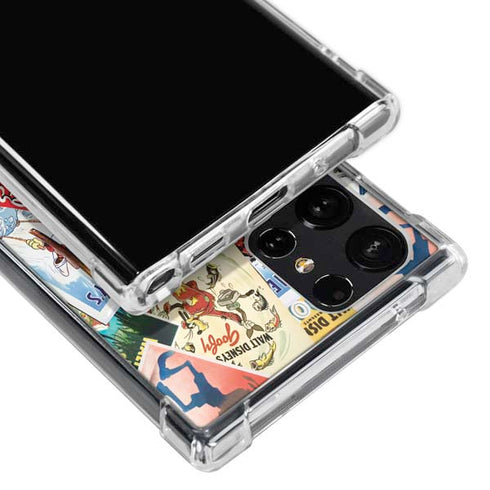 Disney Friends Retro Goofy Stamps Art Galaxy S23 Ultra Clear Case