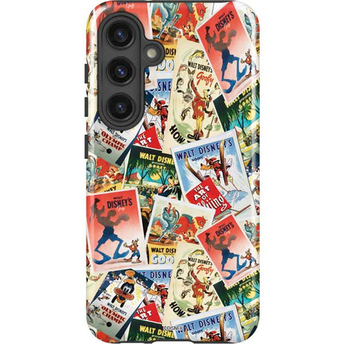 Disney Friends Retro Goofy Stamps Art Galaxy S25 Impact Case