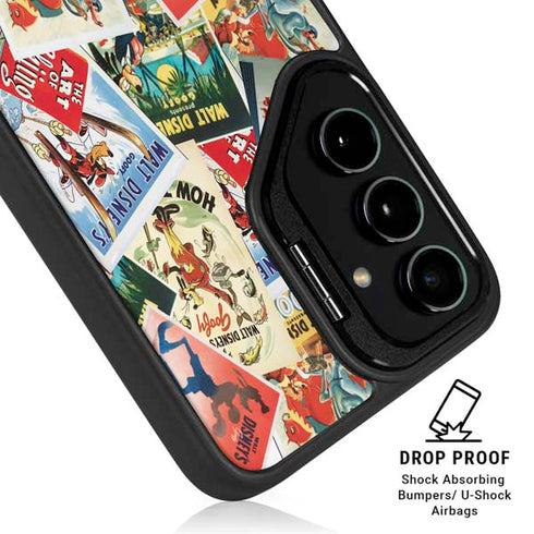 Disney Friends Retro Goofy Stamps Art Galaxy S25 Kickstand Case