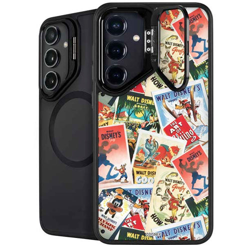 Disney Friends Retro Goofy Stamps Art Galaxy S25 Plus Kickstand Case