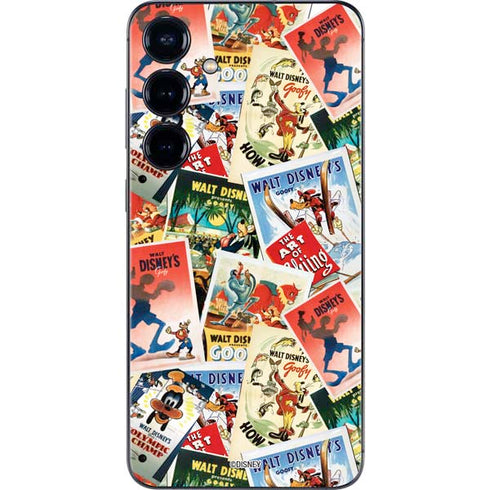 Disney Friends Retro Goofy Stamps Art Galaxy S25 Plus Skin