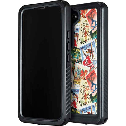 Disney Friends Retro Goofy Stamps Art Galaxy S24 Plus Waterproof Case