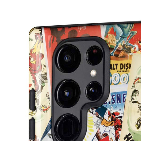 Disney Friends Retro Goofy Stamps Art Galaxy S25 Ultra Impact Case