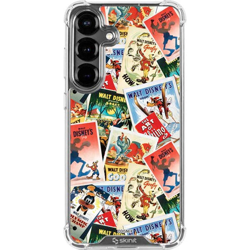 Disney Friends Retro Goofy Stamps Art Galaxy S26 Plus Clear Case