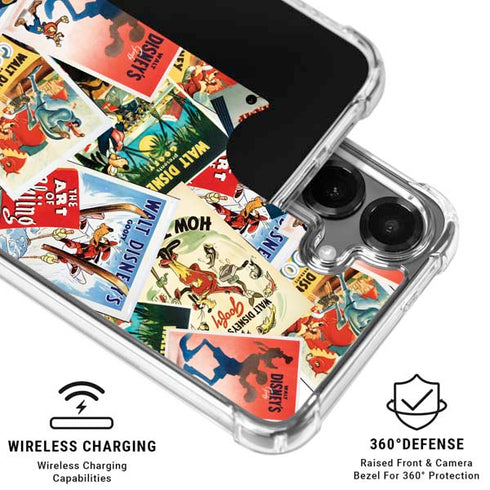 Disney Friends Retro Goofy Stamps Art Galaxy S26 Plus Clear Case