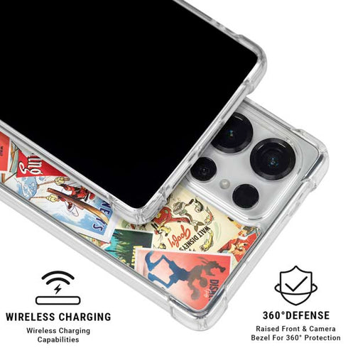 Disney Friends Retro Goofy Stamps Art Galaxy S26 Ultra Clear Case
