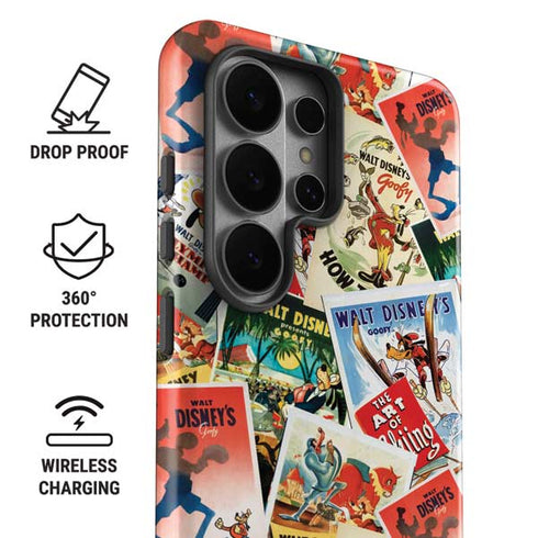 Disney Friends Retro Goofy Stamps Art Galaxy S26 Ultra Impact Case