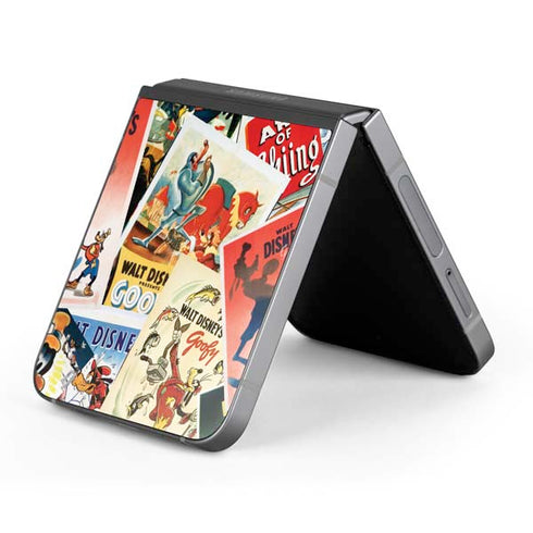 Disney Friends Retro Goofy Stamps Art Galaxy Z Flip6 Skin