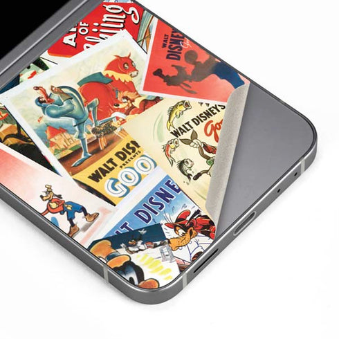 Disney Friends Retro Goofy Stamps Art Galaxy Z Flip6 Skin