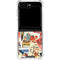 Disney Friends Retro Goofy Stamps Art Galaxy Z Flip6 Clear Case