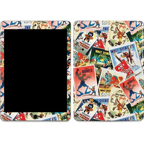 Disney Friends Retro Goofy Stamps Art iPad Skins