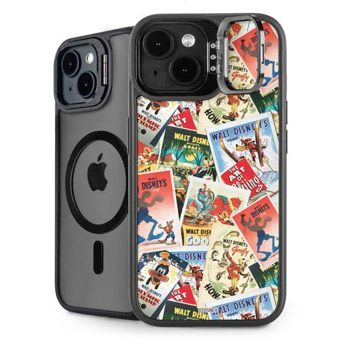 Disney Friends Retro Goofy Stamps Art iPhone 14 Plus Kickstand Case