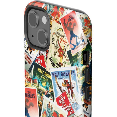 Disney Friends Retro Goofy Stamps Art iPhone 15 Impact Case