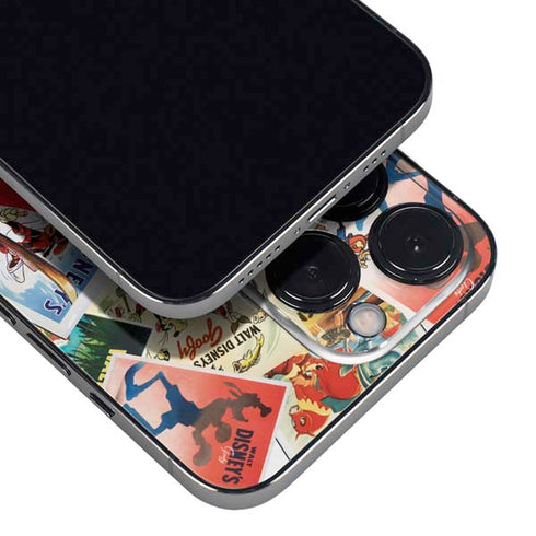 Disney Friends Retro Goofy Stamps Art iPhone 15 Pro Max Skin