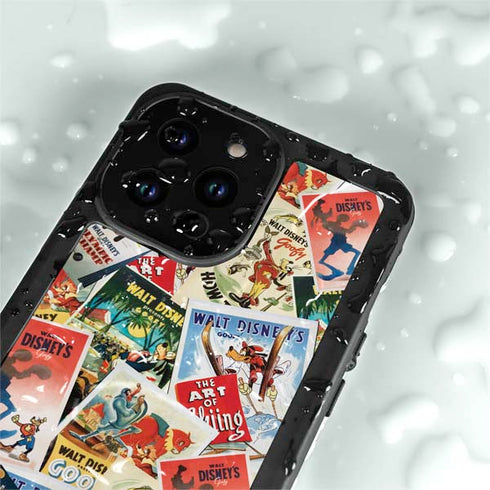 Disney Friends Retro Goofy Stamps Art iPhone 15 Pro Waterproof Case