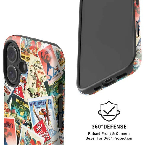 Disney Friends Retro Goofy Stamps Art iPhone 16 Magsafe Impact Case