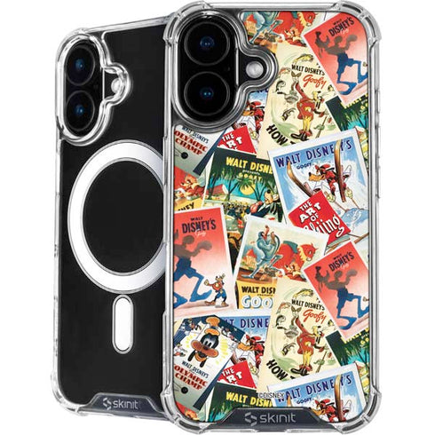 Disney Friends Retro Goofy Stamps Art iPhone 16 Plus MagSafe Case