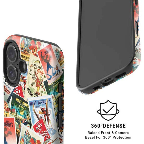 Disney Friends Retro Goofy Stamps Art iPhone 16 Plus Magsafe Impact Case