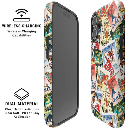 Disney Friends Retro Goofy Stamps Art iPhone 16 Plus Magsafe Impact Case