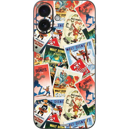 Disney Friends Retro Goofy Stamps Art iPhone 16 Plus Skin