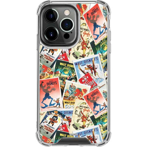 Disney Friends Retro Goofy Stamps Art iPhone 16 Pro Clear Case