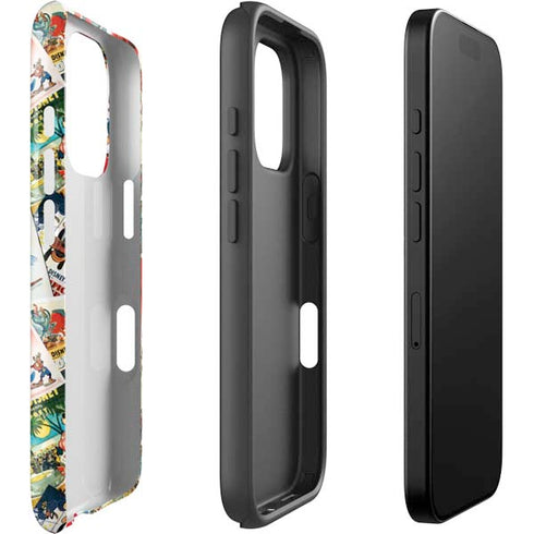 Disney Friends Retro Goofy Stamps Art iPhone 16 Pro Impact Case