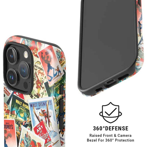 Disney Friends Retro Goofy Stamps Art iPhone 16 Pro Magsafe Impact Case