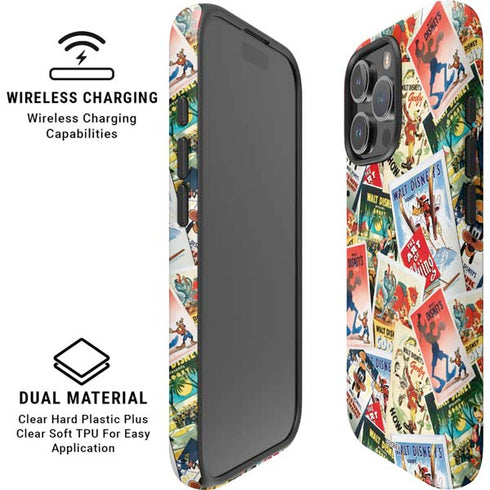 Disney Friends Retro Goofy Stamps Art iPhone 16 Pro Magsafe Impact Case