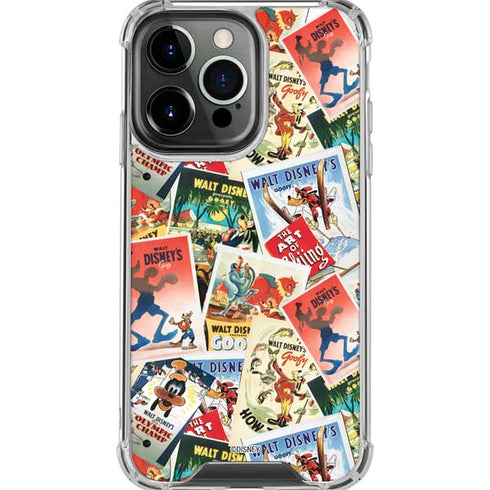 Disney Friends Retro Goofy Stamps Art iPhone 16 Pro Max Clear Case