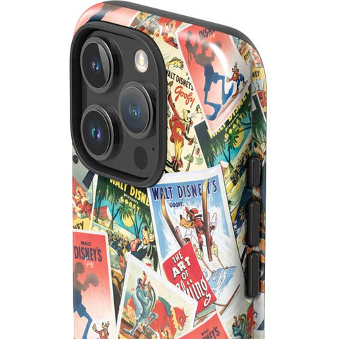 Disney Friends Retro Goofy Stamps Art iPhone 16 Pro Max Impact Case