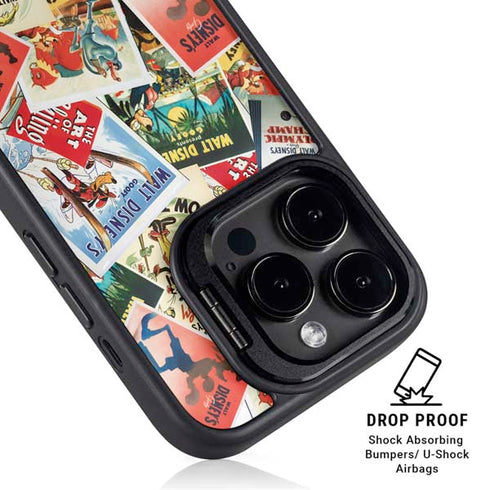 Disney Friends Retro Goofy Stamps Art iPhone 16 Pro Max Kickstand Case