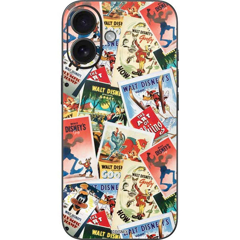 Disney Friends Retro Goofy Stamps Art iPhone 16 Skin