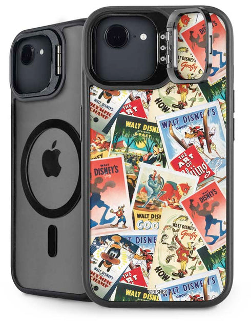 Disney Friends Retro Goofy Stamps Art iPhone 16e Kickstand Case