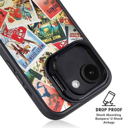 Disney Friends Retro Goofy Stamps Art iPhone 16e Kickstand Case