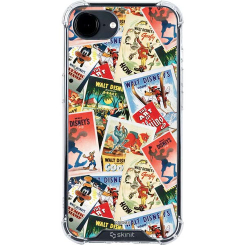 Disney Friends Retro Goofy Stamps Art iPhone 16e Clear Case