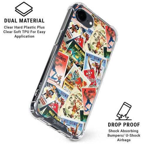 Disney Friends Retro Goofy Stamps Art iPhone 16e Clear Case