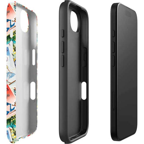 Disney Friends Retro Goofy Stamps Art iPhone 16e Impact Case