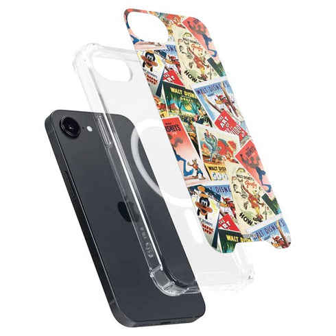 Disney Friends Retro Goofy Stamps Art iPhone 16e MagSafe Case