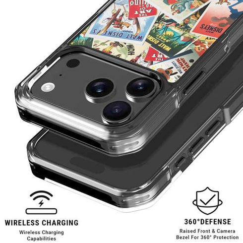 Disney Friends Retro Goofy Stamps Art iPhone 18 Pro Clear Case