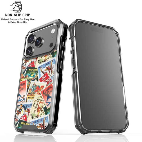 Disney Friends Retro Goofy Stamps Art iPhone 18 Pro Clear Case