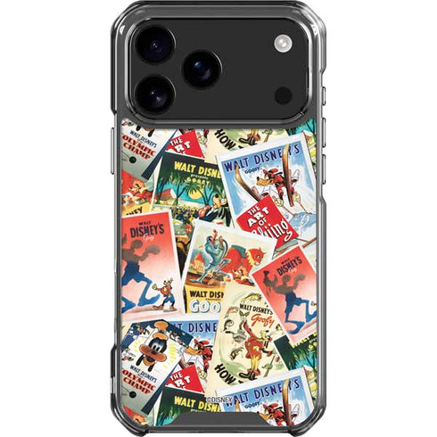 Disney Friends Retro Goofy Stamps Art iPhone 18 Pro Max Clear Case