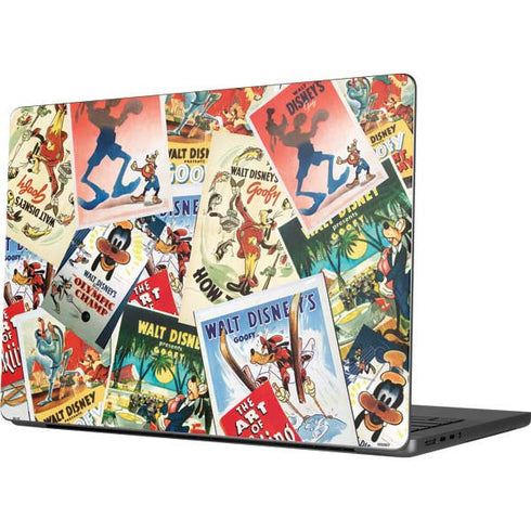 Disney Friends Retro Goofy Stamps Art Apple MacBook Pro 14-inch Skin