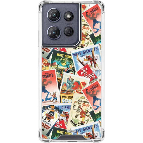 Disney Friends Retro Goofy Stamps Art Moto G 5G (2025) Clear Case