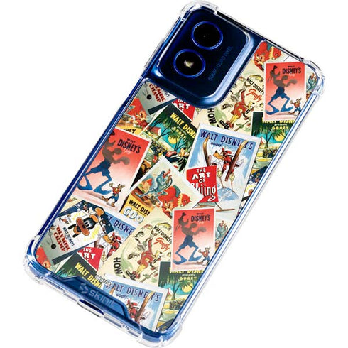 Disney Friends Retro Goofy Stamps Art Moto G 5G (2024) Clear Case