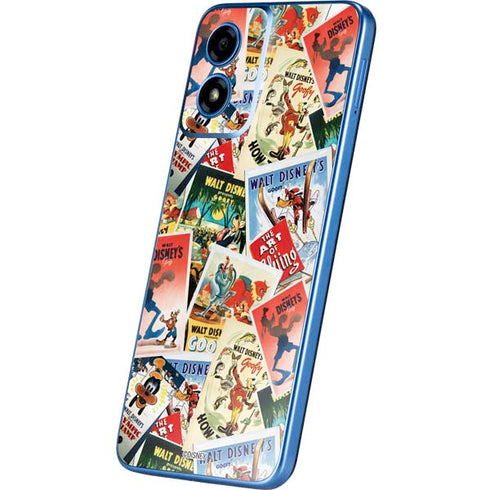 Disney Friends Retro Goofy Stamps Art Moto G Play 4G (2024) Skin