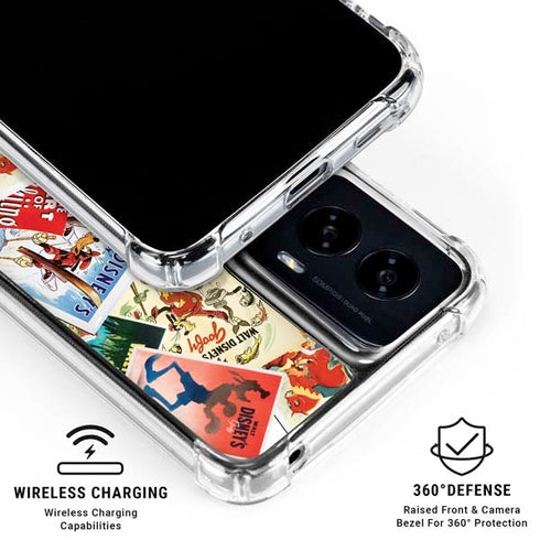 Disney Friends Retro Goofy Stamps Art Moto G Power 5G (2024) Clear Case
