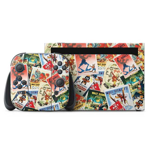 Disney Friends Retro Goofy Stamps Art Nintendo Skins