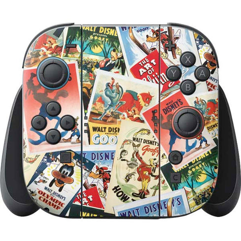 Disney Friends Retro Goofy Stamps Art Nintendo Switch 2 (2025) Joy-Con Controller Skin